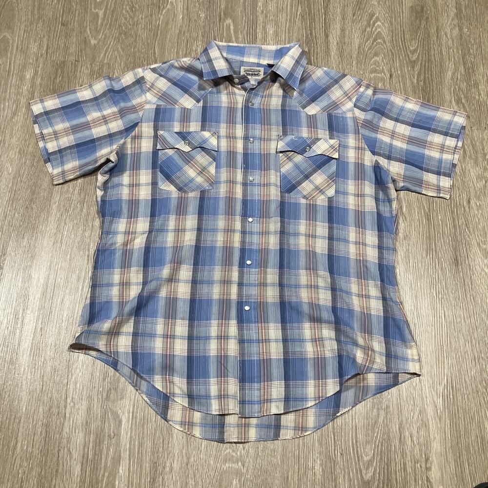 Levis Shirt XL Pearl Snap Flannel Lumberjack Mountain Outdoors Button Up Tee